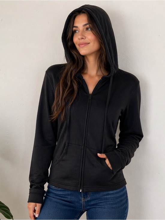 Fashion Bug Jackets & Blazers - 🖤✨ Vintage Fashion Bug Black Hooded Jacket ✨🖤